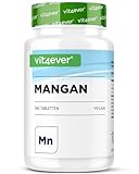 Mangan 10 mg - 365 Tabletten für 1 Jahr - Laborgeprüft (Wirkstoffgehalt & Reinheit) - Hohe Bioverfügbarkeit durch Mangan Bisglycinat - Vegan