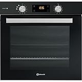 Bauknecht BAK5S KP8V2 BLG Einbau-Backofen mit Pyrolyse und Dampffunktion (71l) /Heißluftbackofen mit 11 Funktionen/Gentle Steam/PowerHeißluft/Multi-Level-Kochen, Schwarz, Schwarzglas