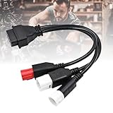 OBD2 Diagnosekabel OBD2 Kabel Adapter 3 4 6 Pin, 3 in 1 Motorrad OBD Kabel Diagnosegerät, Motorrad OBDII Diagnose Adapter Kabels Diagnosewerkzeuge für Yamaha und Meisten Anderen Motorräder