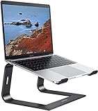 OMOTON Aluminium Laptop Ständer, Notebook Ständer mit Belüftung, Universal PC Riser Ergonomisch Laptop Halterung für Laptops in 10-16 Zoll wie MacBook Pro/Air, HP, Dell, Lenovo, Huawei, Schwarz