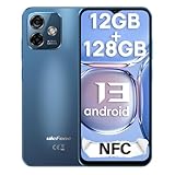 Ulefone Note 16 Pro Android 13 Handy, 12GB+128GB/SD-256GB, 6.52' HD+5G WiFi, 50MP+8MP Kamera 4400mAh Smartphone, Dual SIM 4G Smartphone Ohne Vertrag, Face ID/GPS/OTG/NFC Version Blau