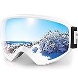 Findway Skibrille Kinder,Ski Snowboard Brille Brillenträger Snowboardbrille Schneebrille Verspiegelt für Junior Jungen Mädchen Teenager-3 4 5 6 7 8 9 10 11 12 13 14 Jahre - OTG 100% Anti-UV Anti-Fog