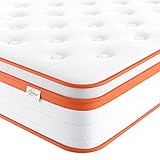 TeQsli 150 x 200 x 27 cm große Matratze für Kingsize-Bett, Gel-Memory-Schaum, Taschenfederkern-Matratze, 7-Zonen, orthopädisch, zur Linderung von Druck- und Rückenschmerzen, mittelfest, 150 x 200 x 27