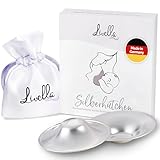 Livella | Silberhütchen aus 999er Silber | Made in Germany | Hilfe bei beanspruchten Brustwarzen | Unterstützt feuchte Regeneration beim Stillen | Wochenbett Stillhütchen (2 Stück) für Brustschutz