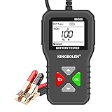 Autobatterietester 6V 12V 24V,KINGBOLEN BM550 100-2000 CCA 2-220Ah Batterietester Kfz mit Batteriestatusprüfung Anlasstest Ladetest, Digital Battery Alternator Analyzer für Auto Motorrad ATV SUV Boot