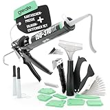 greate Silikon Komplett Set - Kartuschenpresse, Silikonentferner Werkzeug & Silikon Abzieher Set - Silikonpistole + Werkzeug zur Erneuerung von Silikon & Acryl Fugen