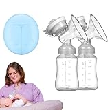 Tyinerc Elektrische Milchpumpe, Muttermilchpumpe, doppelte Milchpumpe mit starker Saugkraft, tragbare Milchpumpe, Freisprecheinrichtung, geräuscharmes Stillzubehör für zu Hause