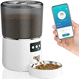 Futterautomat Katze, 4L Automatischer Futterspender Katze, 1-10 Mahlzeiten pro Tag Katzenfutter Automat mit Edelstahlnapf, Einfache Bedienung Futterspender für Katzen/Hunde