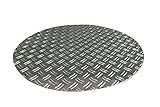 Schachtabdeckung rund Alu-Riffelblech 1,5/2,2,5/4,3,5/5,5/6,bisØ950mm Tränenblech (2,5/4-Ø800mm)