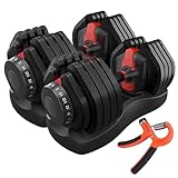 HAKENO 2x24kgVerstellbare Hanteln 15 in 1 Hantelset Einstellbare Platzsparende Hanteln, Kraftraining und Heimtraining Variable Gewichte platzsparend