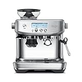 Sage Appliances Barista Pro Espressomaschine und Kaffeemaschine mit Milchaufschäumer, Siebträgermaschine, SES878, Gebürsteter Edelstahl