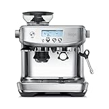 Sage Appliances Barista Pro Espressomaschine und Kaffeemaschine mit Milchaufschäumer, Siebträgermaschine, SES878, Gebürsteter Edelstahl