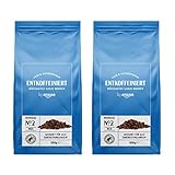 by Amazon Entkoffeinierte Kaffeebohnen Decaffeinato, Leichte Röstung, 1 kg (2 Packungen mit 500g) – Rainforest Alliance-Zertifizierung (Früher Marke Happy Belly)