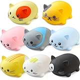 Ruko 1701 Musikalische Katzen/Kätzchen Kinderklavier mit süßem MIAU-Ton, Berührungsspiel-Musikskala, Spaßspielzeug für Kinder und Erwachsene, für Jungen und Mädchen, Lerninstrument (8 Stück)
