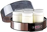 Rosenstein & Söhne Joghurtmaschine: Joghurt-Maker mit Zeitschaltuhr, 7 Portionsgläser je 190 ml, 20 Watt (Joghurt-Automat, Joghurt-Maker für frische Joghurts, Jogurt)