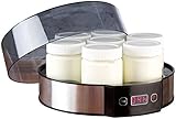 Rosenstein & Söhne Jogurtmaker: Joghurt-Maker mit Zeitschaltuhr, 7 Portionsgläser je 190 ml, 20 Watt (Joghurt-Macher, Joghurt-Gerät, Automat)