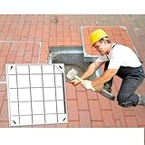 CFDZCP Quadratischer Versenkter Schachtdeckel Und Rahmen for Hof/Einfahrt/Gehweg, Eingebetteter Inspektionsdeckel Aus Metall, 22 26 30 34 38 40 Zoll Kanaldeckel for Keller, 33.5x33.5i