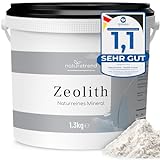 naturetrend TESTURTEIL SEHR GUT 01/24 Zeolith Pulver 1,3kg - Naturrein mit 94% in Premium-Qualität - Extra fein gemahlen, Reines & naturbelassenes Vulkangestein