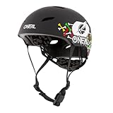 O'NEAL | Mountainbike-Helm | Kinder | Enduro All-Mountain | ABS Schale, Fidlock Magnetverschluss, große Ventilationsöffnungen | Dirt Lid Helmet Youth Skulls | Schwarz Multi | Größe L