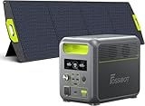 FOSSiBOT F1200 Solargenerator mit 200W Solarpanel, 1024Wh LiFePO4 Tragbare Powerstation 2 1200W AC Steckdose Mobile Stromversorgung für Wohnmobil Outdoor, Heimwerken und als Notstromaggregat