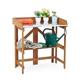 Pflanztisch aus Holz, zusammenklappbar, für Garten, Terrasse, Balkon, Hinterhof