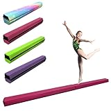 HomeSun Schwebebalken 240cm Faltbar Balance Beam Gymnastik Balance-Balken Gymnastikbalken Übung Fitness Training Turnen für Zuhause (Pink, 240cm)