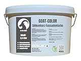 GOAT Silikonharz Fassadenfarbe | Reine Silikonharzfarbe | aktiv gegen Grünbelag (Weiß, 2,5 Liters)
