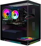 STGsivir Gaming PC, Core i7 bis zu 3.9 GHz, Radeon RX 580 16 GB GDDR5, 16 GB RAM, 512 GB SSD, WiFi 600M, BT 5.0, RGB-Lüfter x 2, W10H64, Gamer PC Computer Desktop Rechner