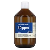 Kolloidales Silber 50 ppm (500 ml) aus Apotheken-Herstellung - 100% natürliches, kolloidales Silberwasser, ohne chemische Zusatzstoffe, Inhalt: 500 ml