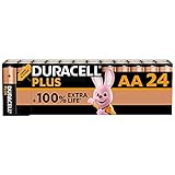 Duracell Plus Batterien AA, 24 Stück, langlebige Power, AA Batterie für Haushalt und Büro