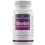 Biotin, EXVital für Haare, Haut und Fingernägel, hochdosiert, 10.000 µg, 365 Tabletten in deutscher Premiumqualität