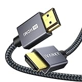 IVANKY 4K HDMI Kabel 2Meter, Highspeed HDMI Kabel 4K@60Hz 18Gbps Nylongeflecht Vergoldete Anschlüsse mit Ethernet, ARC, HDR, 3D, UHD Kompatibel mit HDMI 2.0/1.4, Blu-ray/PS4/PS5/Xbox Serie X/Switch