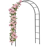 Gardebruk® Rosenbogen 240x140x37cm Metall Stabil Wetterfest Garten Rankgitter Rankhilfe Rankbogen Metallbogen Gartenbogen