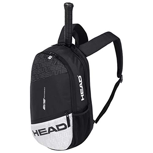 HEAD Unisex Elite Backpack Tennistasche, Schwarz/Weiß, Einheitsgröße