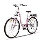 VecoCraft HEBE E-Bike City | ebike Damen 28 Zoll| elektrofahrräder mit 7-Gang-Schaltung | Ananda Hinterer Motor 250W | e Bike Herren und Damen