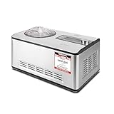 CASO Ice Creamer - 2 in 1 Design Eismaschine und Joghurtmaschine mit Kompressortechnik, kein Vorkühlen notwendig, produziert bis zu 2 Liter Eiscreme, Speiseeis oder Joghurt