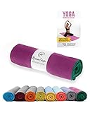 NirvanaShape ® Yoga Handtuch rutschfest | Hot Yoga Towel mit Antirutsch-Noppen | hygienische Yogatuch-Auflage für Yogamatte [ 185 x 63 cm ]