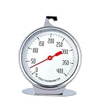 Edelstahl Backofen-Thermometer, 7 cm Messbereich 0°C bis 400°C Edelstahl Ofenthermometer, Backofen Thermometer zum Aufhängen und Hinstellen Backofenthermometer Digital Temperaturmessger