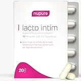 Nupure® Lacto Intim Milchsäurebakterien für Scheide, Zur Regulierung von Vaginalbakterien, Plus Biotin für die Schleimhäute, Orale Einnahme, Vaginal Probiotics, 20 Kapseln, Vegan, laktosefrei.