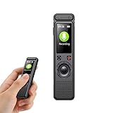 Diktiergerät, 64 GB Speicher, Passwort Entsperrung, Mit MP3 Player Voice Recorder, USB Rechargeable Diktiergerät Mini,Für Meetings und Interviews, Aufnahmegerät Mit Mikrofon