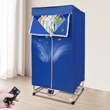 Wäschetrockner Zyklustrocknung Trockner Kondenstrockner Elektrisch Wärmepumpentrockner mit Timer 3 Trocknungsstufen Kleiderschrank Warmlufttrockner Apartment 30KG