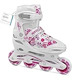 Roces Mädchen Inline-Skates Compy 8.0, White-Violet, 26-29, 400809