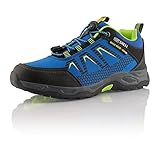 Fusskleidung® Damen Herren Wanderschuhe atmungsaktive Trekkingschuhe Blau Gruen Schwarz EU 42