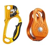 PETZL - Seilklemme Rechts Ascension - Unisex, Gelb, Einheitsgröße & Rolle FIXE - Unisex, Mehrfarbig, Einheitsgröße