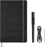 Moleskine Smart Writing Set, Smart Notebook mit Smart Pen, Smart Notebook, Digitales Notizbuch mit Linierten Seiten, Groß, 13x21 cm, Schwarz