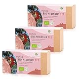 Weltecke Bio-Hibiskus-Tee | 3x25 Teebeutel in Deutschland kontrolliert & hergestellt | Getrocknete Hibiskus-Blüten frisch abgefüllt | Fruchtig-aromatischer Entspannungstee | Hibiscus Tea