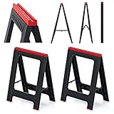 Kistenberg 2x Unterstellbock Titan Stand KTIS8060 – Zusammenklappbar | Rutschfeste Füße | 350 kg Belastbarkeit | Kunststoff | 58 x 41,5 x 77 cm
