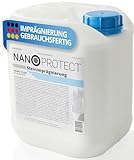 Nanoprotect Steinimprägnierung | 5 L für ca. 40 – 60 m² | Vorbeugend gegen Grünbelag und Einschmutzung | Ideal für Pflastersteine, Beton und Fassaden | Profi Qualität