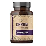 Chrom Tabletten - Chrom Picolinat - 400 Tabletten - Vegan - LABORGEPRÜFT - trägt zur Aufrechterhaltung eines normalen Blutzuckerspiegels bei – Ohne Zusatzstoffe