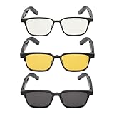 Sxhlseller Kabellose Smart-Brille, Wasserdichte IP5-Sonnenbrille, Sprachsteuerung, Smart-Sonnenbrille mit Offenem Ohrlautsprecher, Dual-Mikrofon, Schutz der Privatsphäre (Einzelne Gläser)